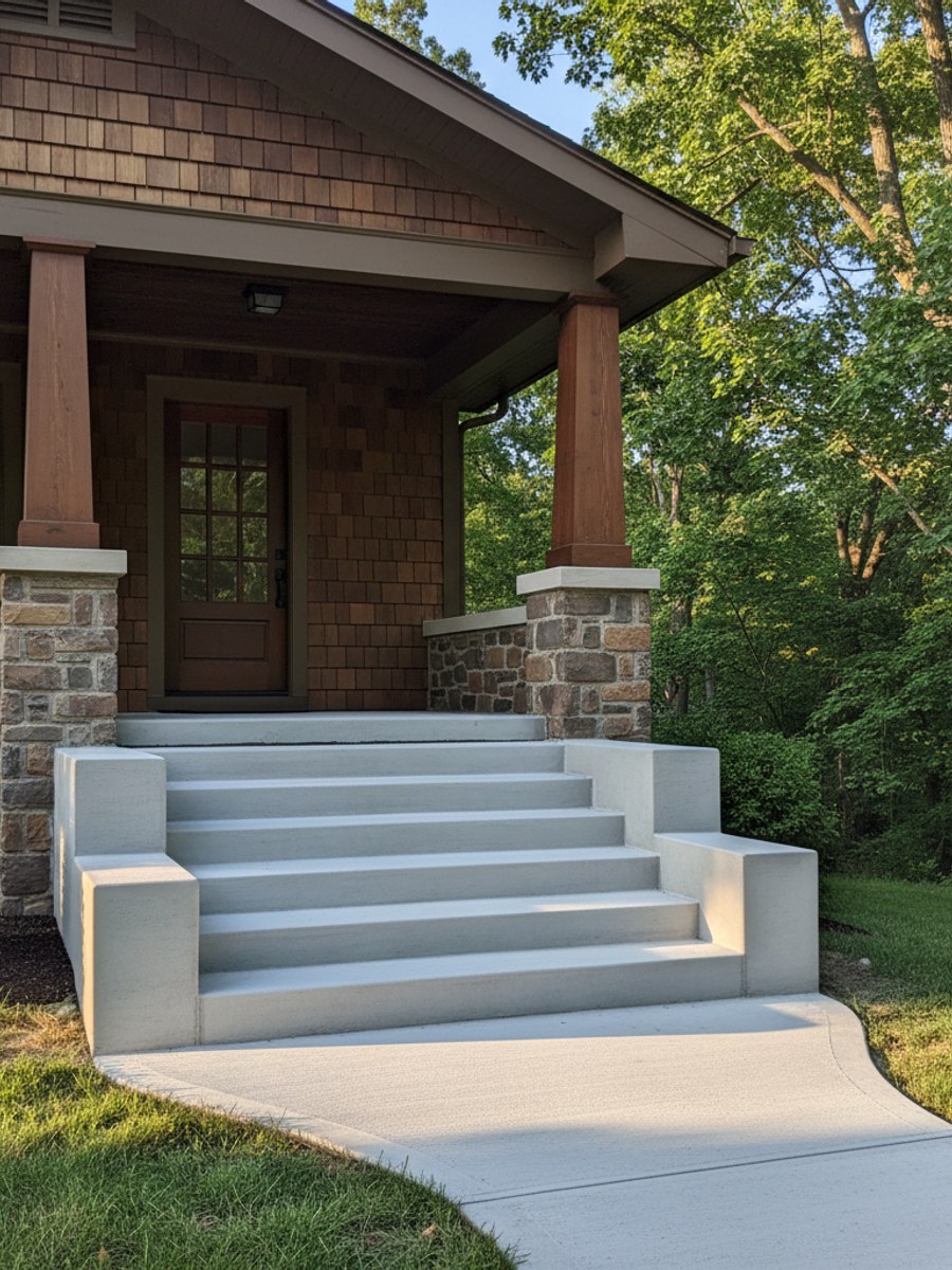 Concrete Steps & Porches completed by Pacific Concrete Co in Elizabethtown, PA