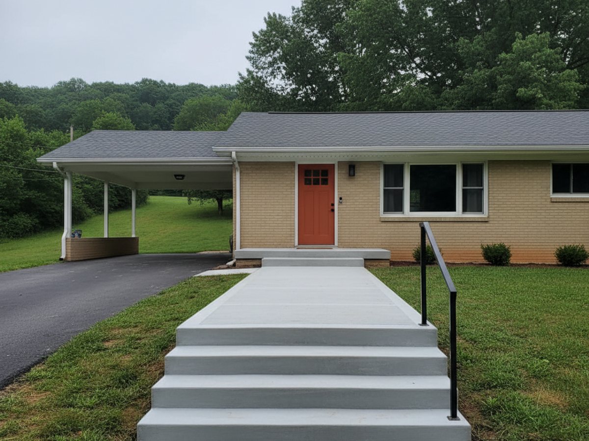 Concrete Steps & Porches completed by Pacific Concrete Co in Hershey, PA